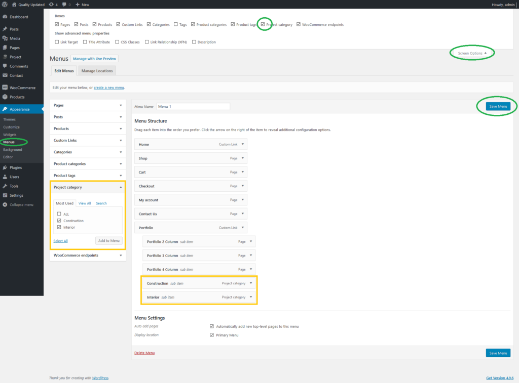 How to add Portfolio ( Projects ) in Quality Pro – Webriti Help Centre