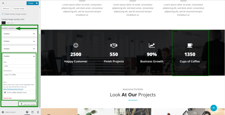 Setting up the Funfact Section – Webriti Help Centre